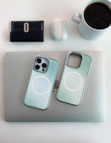 [MADE]ミントブリーズ シルバーエポキシ MagSafe iPhoneケース