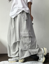 HIP LONG POCKET PARACHUTE CARGO BERMUDA 🤎🩶🖤🤍4COLOR