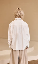 ドレーピングシャツ アイボリー
