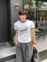 [Shoulder +3cm] Vintage Plain リンガー半袖Tシャツ
