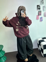 SHOULDER ARM PRINTING TATTOO PATCH CHERRY HOODIE🍒🩵🤍3COLOR