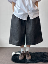 Starju Non-Fade Stitch Denim Bermuda Shorts 2color