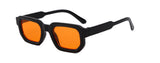 Horn-rimmed mirror sunglasses