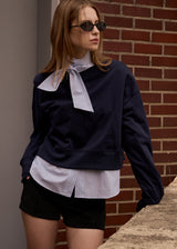 STRIPE TIE BLOUSE
