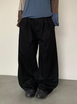 Tsukio Pintuck Cotton Wide Pants
