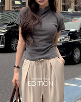 [MADE] Jal mock‑neck cap‑sleeve knit