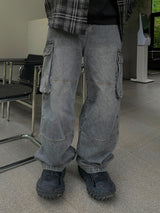 Monster Air Cargo Denim Pants 3C