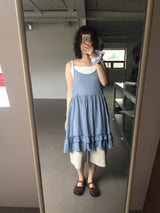 バックレスプレイドワンピース (2color)