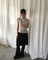 ダケプリーツカンカンフリルブーツカットパンツ