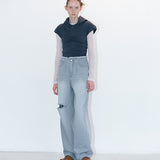 Urban ripped wide denim