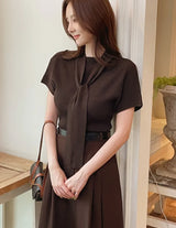 LT Round-Neck Color Matching Check Tweed Jacket