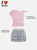 Tiny Unbalanced Sleeveless Strap Top