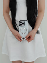 heart stud case (white)