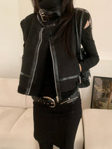 Ever Dumble High-Neck Two-Buckle Mustang Vest