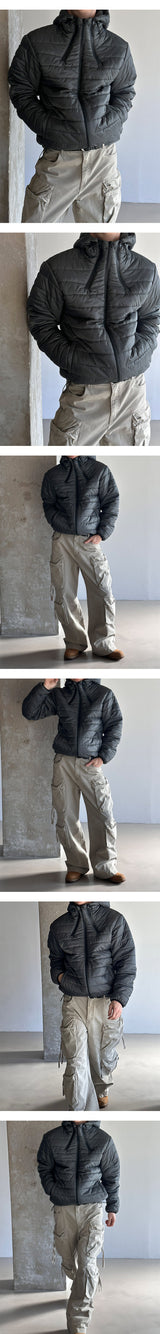 [Unisex] Triple zipper hood padding(4color)