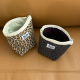 classic pouch_corduroy leopard beige