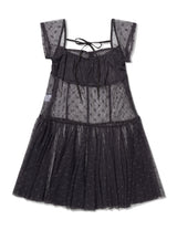 フラワー メッシュ ドレス(CHARCOAL)