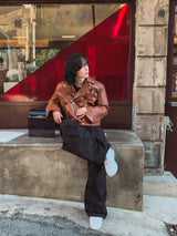 Siren biker leather jacket
