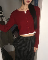 Halve Twisted Round Knit Cardigan