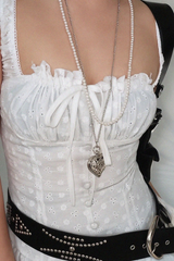 VINTAGE HEART LOCKET WATCH NECKLACE