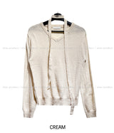 [Muffler set] Nana Wool V-neck Knit