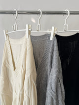 [High quality line] Twisted Deep V-neck Long Sleeve Knitwear