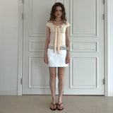 Via latea tie T-shirts (peach)