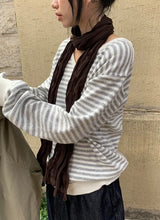 Vino Pleated Long Muffler