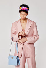 LUVEL shoulder mini leather bag / Pastel Blue