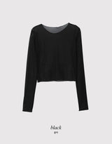 シースルードットレイヤードTシャツ (2color)