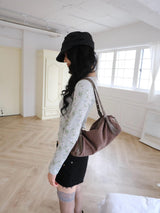 belt suede shoulder bag