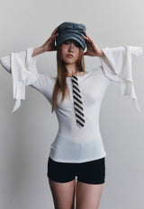 SOFIA CAP (POLKA DOT GREY)