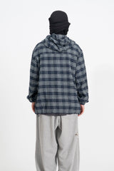 Kio Blended Check Hooded Shirt