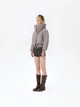 13DE MARZO Doozoo Detachable Short Down Jacket Grey