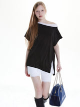 UNBALANCED LAYERED SLEEVELESS (BLACK)