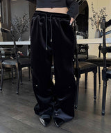 [Unisex] Velvet mink rivet banding pants