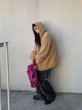 Syasdeulo Quilted Boucle Hood Half Coat Jacket