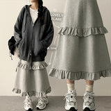 Posey banding layer frill long skirt