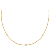 Gold Cross Station 925 Silver Necklace N061-05G