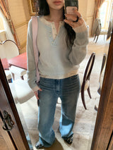 [MADE] Rules Button Henley Neck Knit