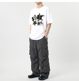オーバーフィット クルーネック キラ スター ショートスリーブ Tシャツ ホワイト