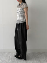 Twill Balloon Fit Wide Pants
