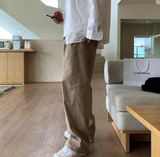  Wonderant Cotton Ton-Tuck Banding Wide Pants