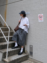 WEE Pin-tuck Stripe Bermuda Slacks