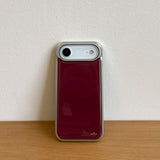 burgundy epoxy silver bumper case