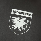 Vintage Spray Crow Key's Crop Hoodie (Charcoal)
