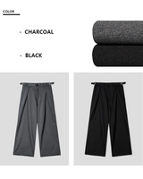 [Unisex] Overlap two tuck wide slacks(2color)