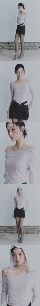 ウィングシャーリングトップ pink