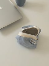Clam round pouch _ Little stripe