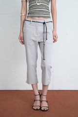 Slim Line Capri Pants (Light Gray/2size)